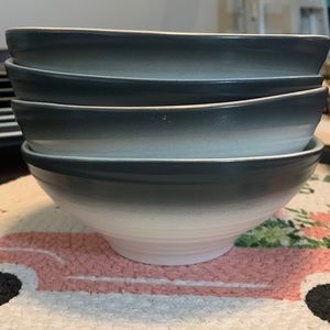 Mikasa swirl ombré graphite bowl. One set of 4 bowls total